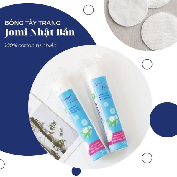 Bông Tẩy Trang Jomi 120 PCS NEW