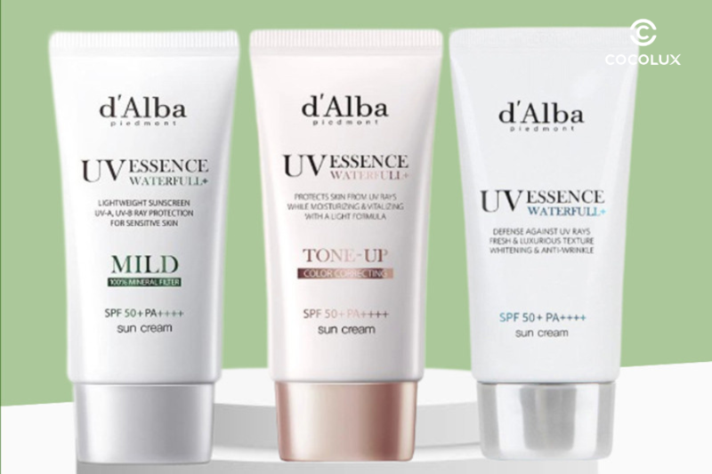 Các dòng kem chống nắng nổi bật của D'alba