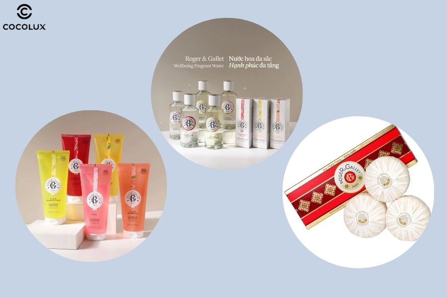 Một số sản phẩm đến từ thương hiệu Roger & Gallet