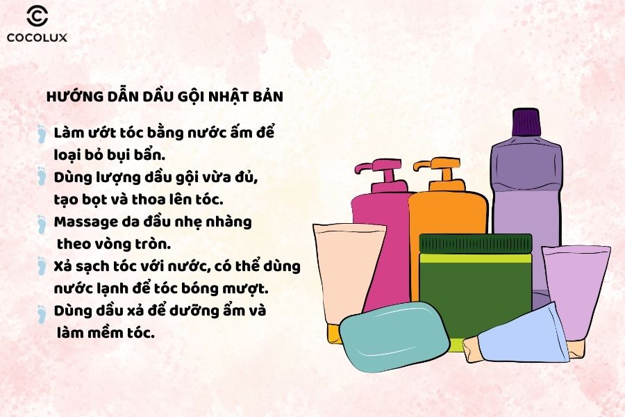 Hướng dẫn sử dụng dầu gội Nhật Bản