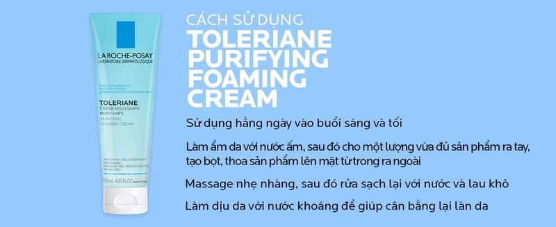 Cách dùng sữa rửa mặt tạo bọt La Roche-Posay Toleriane cho da quá nhạy cảm