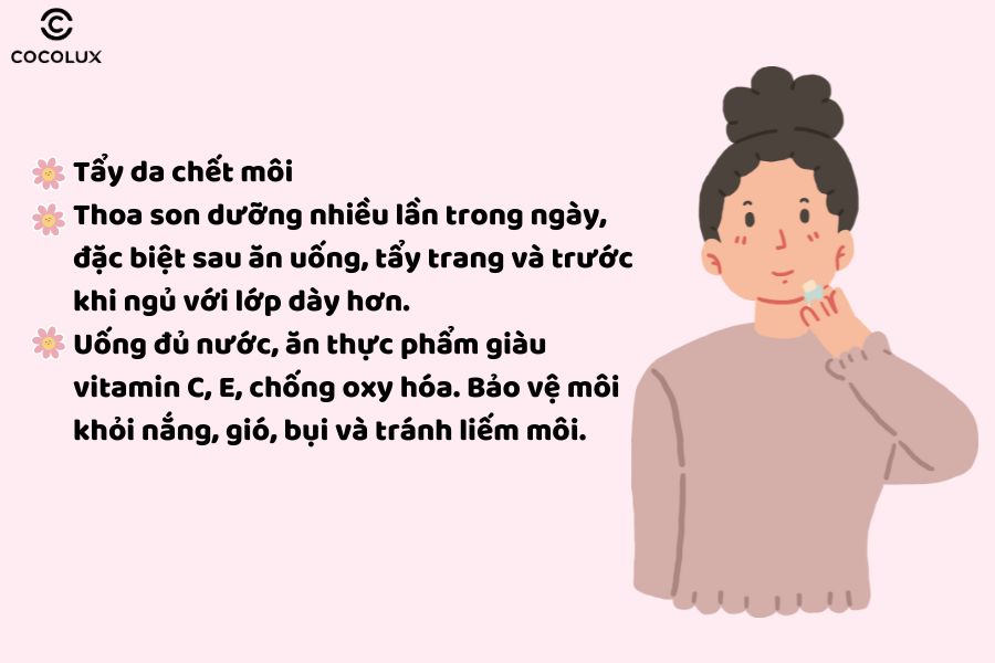 Tẩy da chết m&ocirc;i thường xuy&ecirc;n để tăng hiệu quả dưỡng m&ocirc;i căng mọng