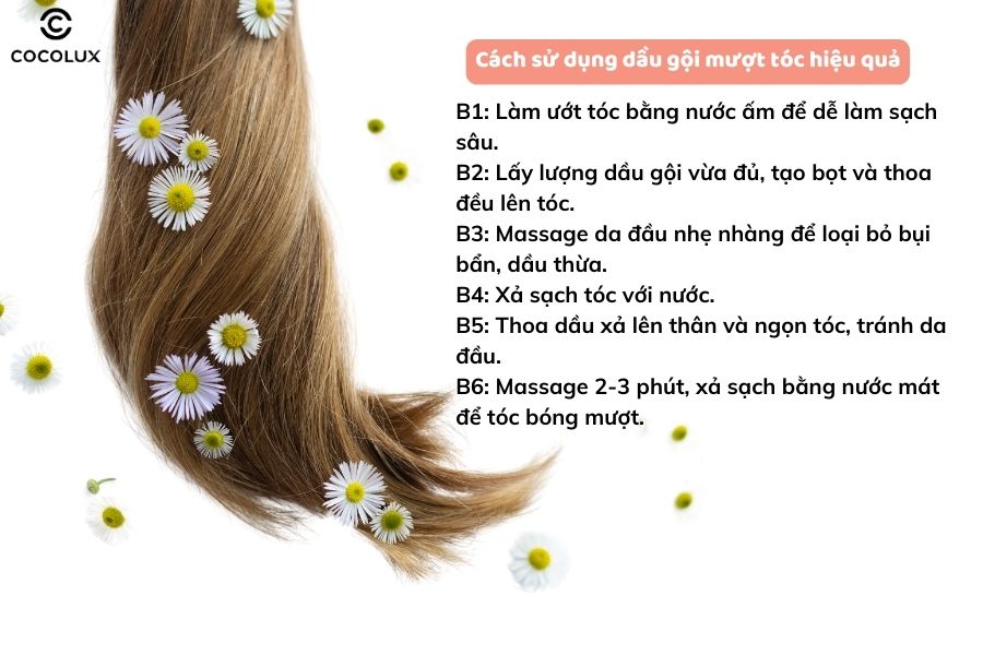 Cách sử dụng dầu gội mượt tóc hiệu quả