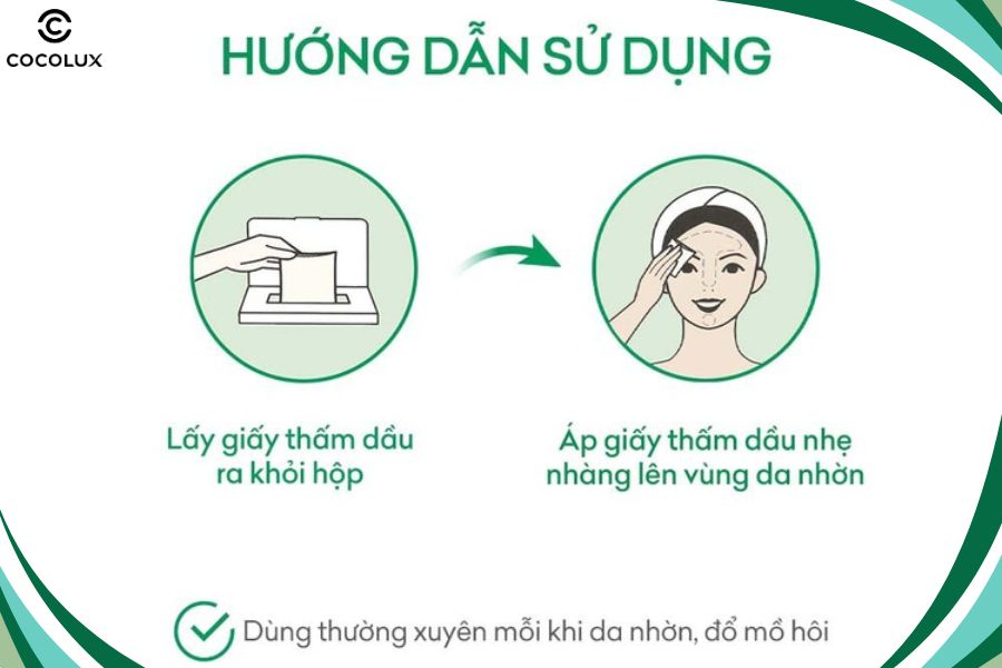 Cách sử dụng giấy thấm dầu Acnes