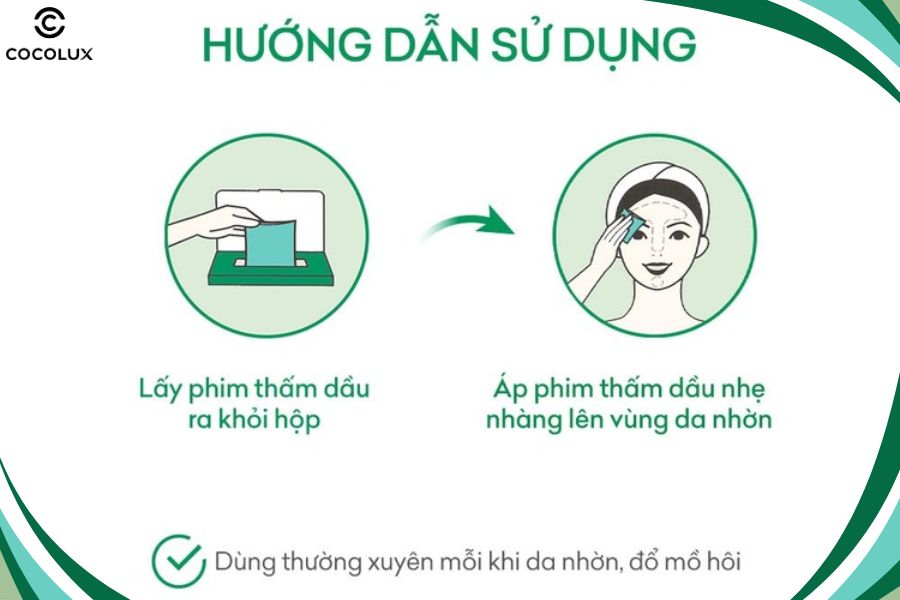 Cách sử dụng phim thấm dầu Acnes