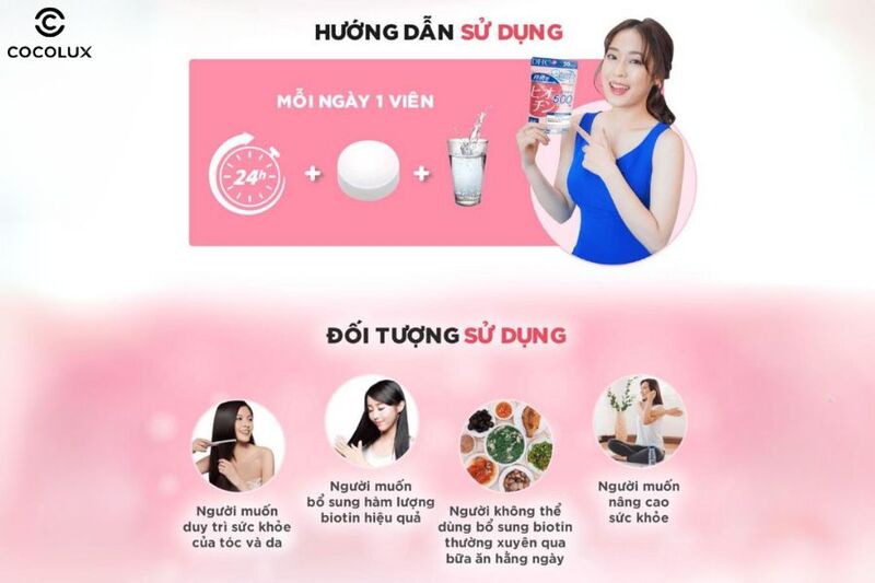 Cách sử dụng viên uống DHC Biotin ngăn rụng tóc