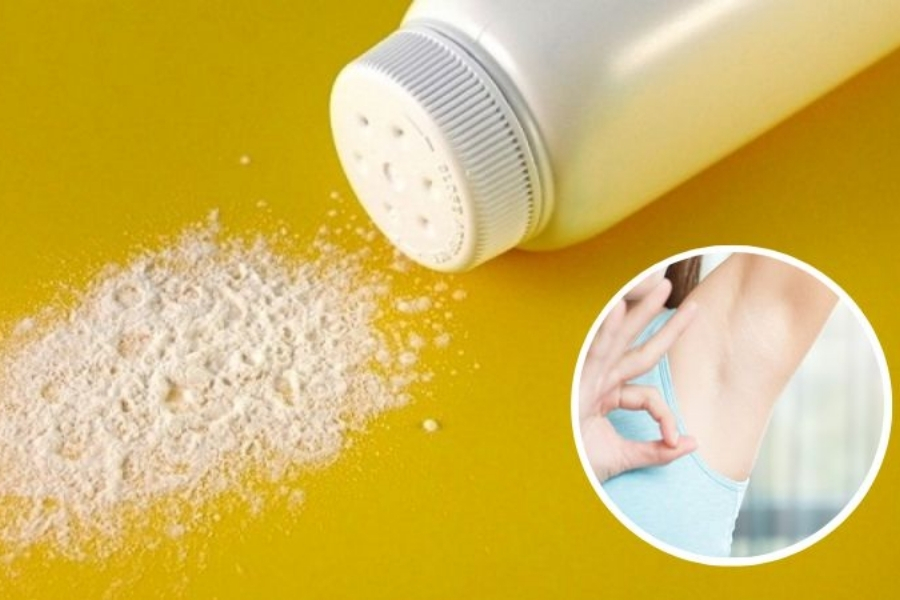 Trị thâm nách tại nhà bằng phấn rôm