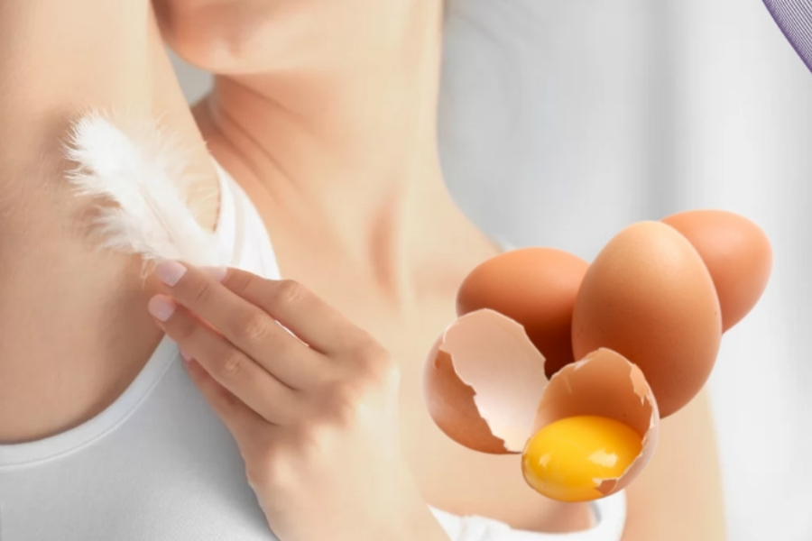 Trị thâm nách tại nhà bằng trứng gà