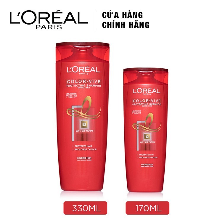 Dầu Gội Loreal Elseve Color Protect Giữ Màu Dành Cho Tóc Nhuộm 170ml