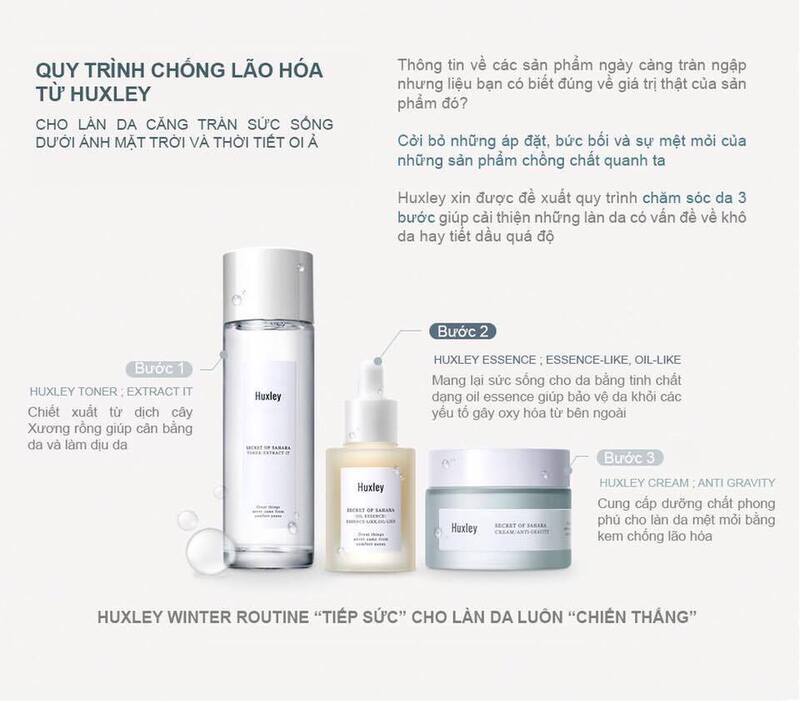 Bộ Sản Phẩm Huxley Antioxidant Trio - Chống Lão Hóa