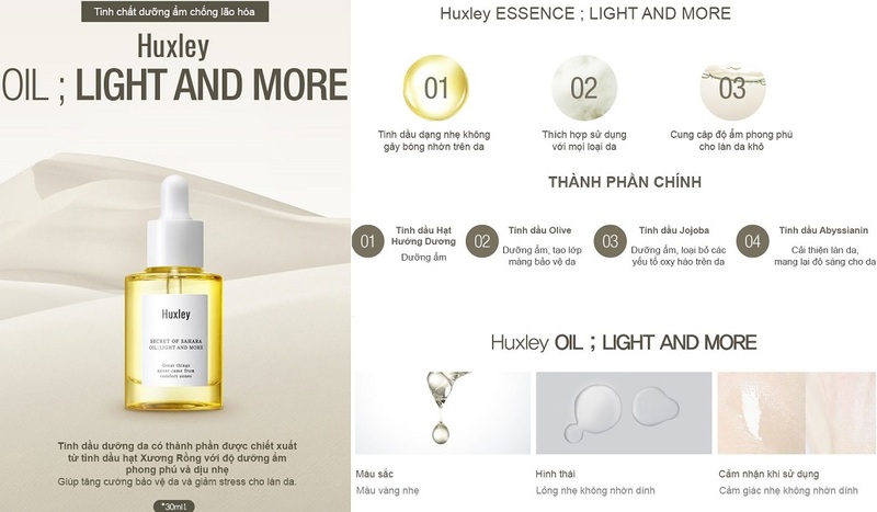 Bộ Sản Phẩm Huxley Extra Moisture Trio - Dưỡng Ẩm