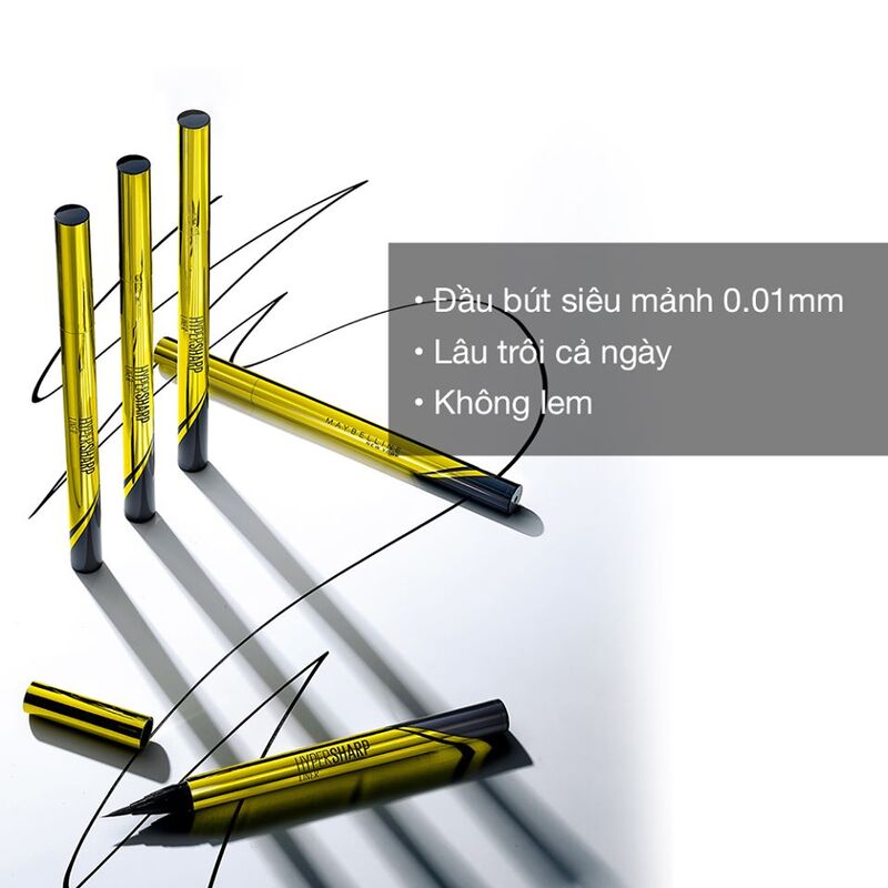 Kẻ mắt nước sắc mảnh hyper sharp liner Maybelline MC