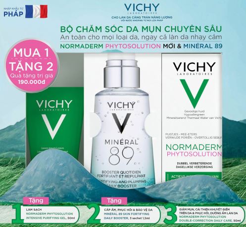 Bộ Sản Phẩm Vichy Chăm Sóc Da Mụn Chuyên Sâu