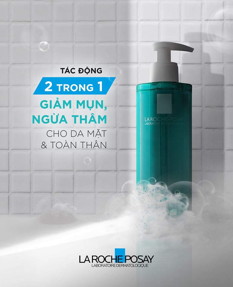 Gel Rửa Mặt La Roche-Posay Effaclar Gel Purifying Micro-Peeling Giảm Mụn Cho Mặt, Toàn Thân 400ml