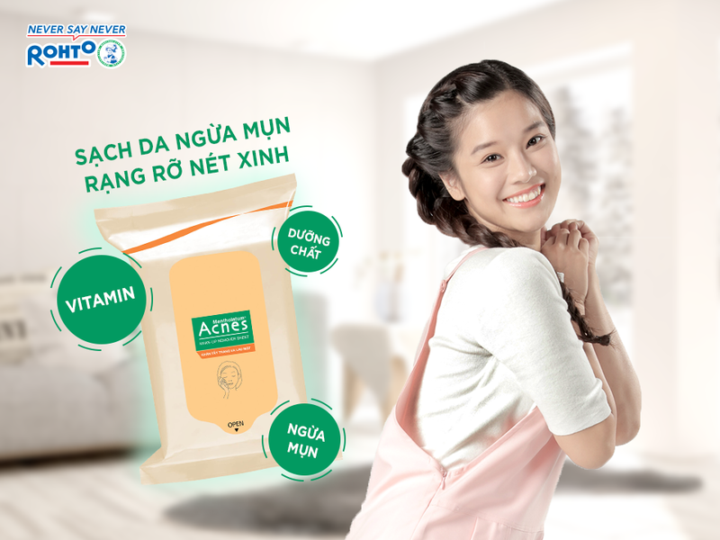 Khăn Giấy Tẩy Trang & Lau Mặt Acnes 20 PCS