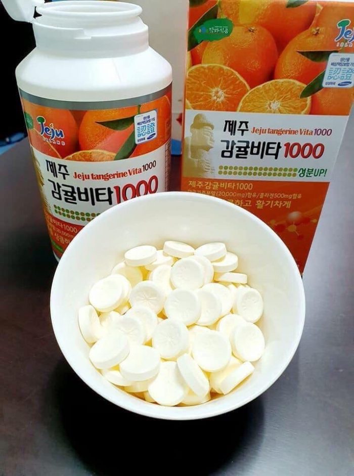 Viên nén Jeju Citrus Vitamin C Hương Cam 500g