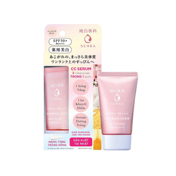 Kem Chống Nắng Senka CC Serum 3 In 1 Dưỡng Sáng Da Nâng Tông 40g