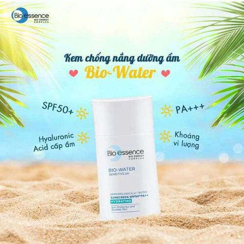 Kem Chống Nắng Bio-Essence Bio-Water Hydrating Dưỡng Ẩm Da SPF50+/PA++ 40ml