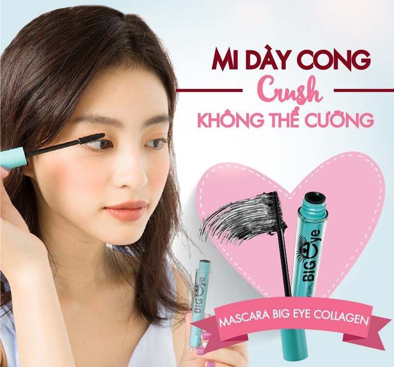 Mascara Silkygirl Big Eye Collagen Waterproof Làm Dài Và Cong Mi