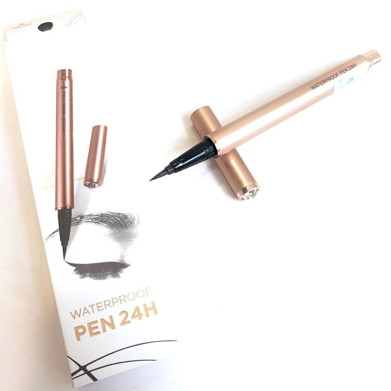 Bút Kẻ Mắt Vacosi Waterproof Pen 24h Rose Gold Đen Bóng 2g