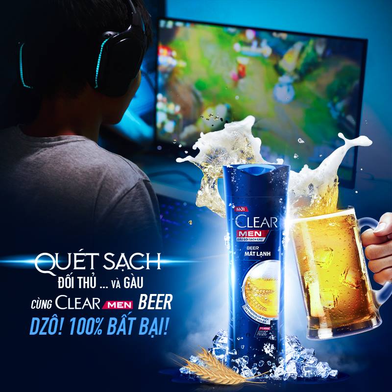 Dầu Gội CLEAR Men - Beer Mát Lạnh 370g