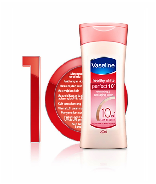 Sữa Dưỡng Thể Vaseline Trắng Da Điểm 10 200ml