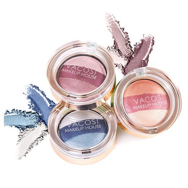 Phấn Mắt Vacosi Trio Eyeshadow 3 Màu Peachie 5g