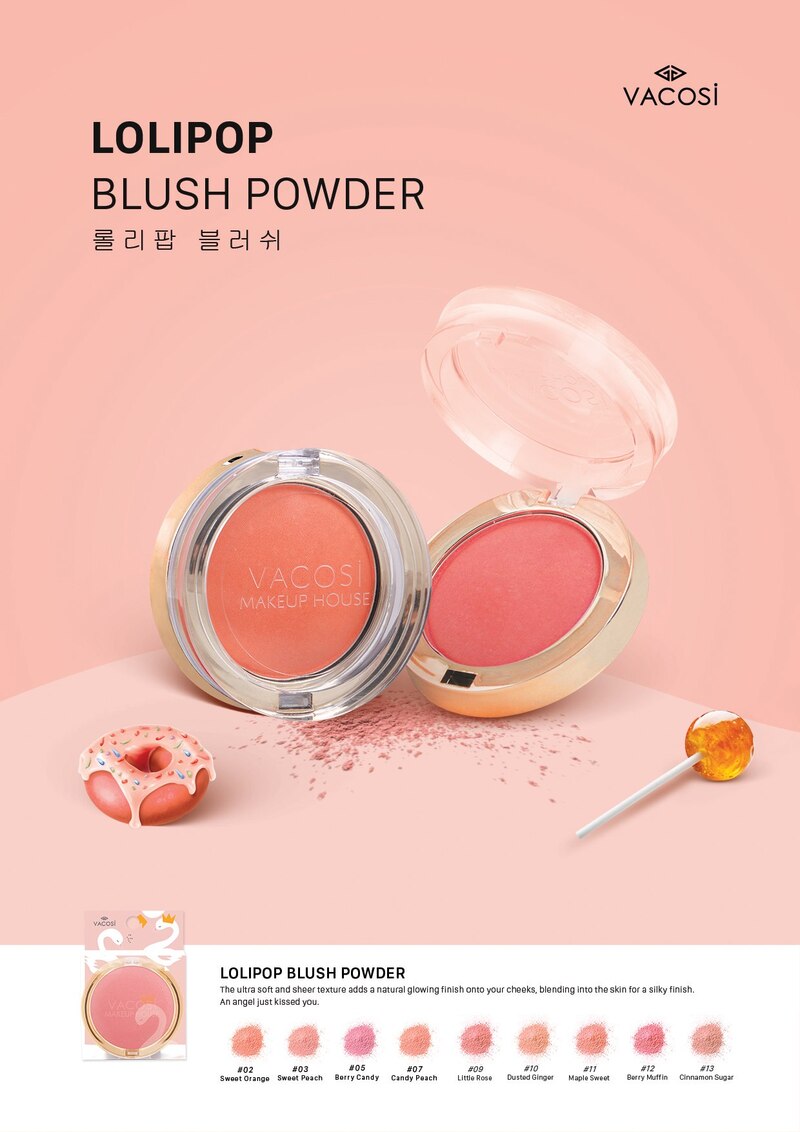 Phấn Má Vacosi Lolipop VP08 - 02 Sweet Orange