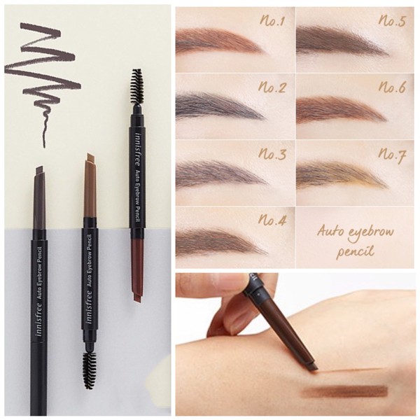 Chì Kẻ Mày Innisfree Auto Eyebrow Pencil - 06 Urban Brown