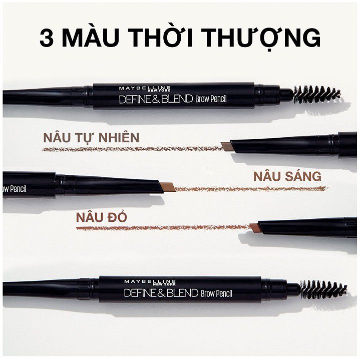 Chì Kẻ Mày Maybelline Define & Blend Brow Pencil - Natural Brown