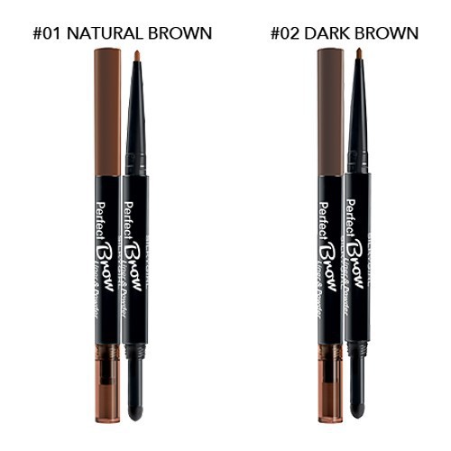 Chì Kẻ Mày Silkygirl Perfect Brow Liner & Powder 01 Natural Brown2 Đầu