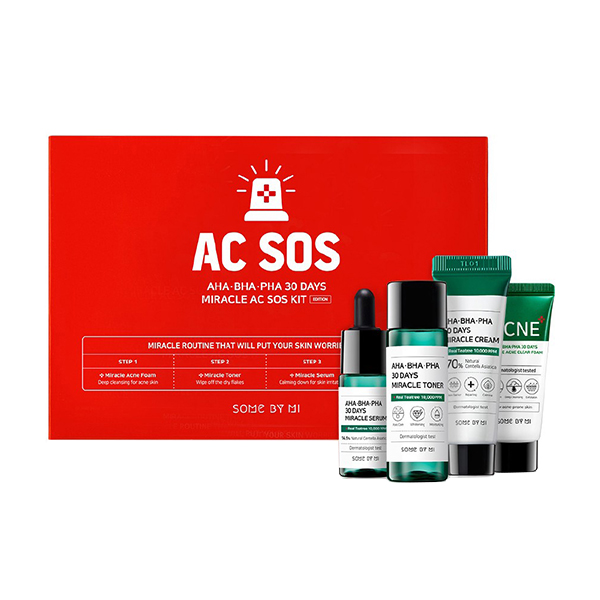Bộ Sản Phẩm Some By Mi AHA-BHA-PHA 30 Days Miracle AC SOS Kit Dành Cho Da Mụn