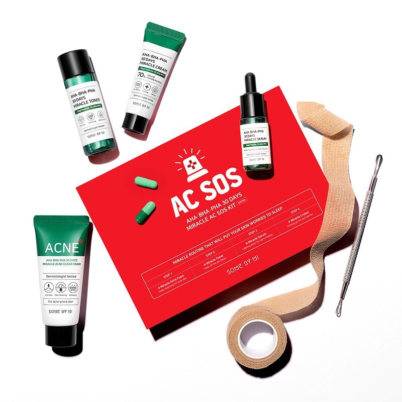 Bộ Sản Phẩm Some By Mi AHA-BHA-PHA 30 Days Miracle AC SOS Kit Dành Cho Da Mụn