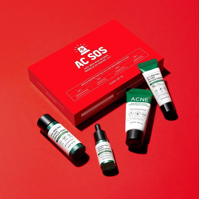 Bộ Sản Phẩm Some By Mi AHA-BHA-PHA 30 Days Miracle AC SOS Kit Dành Cho Da Mụn