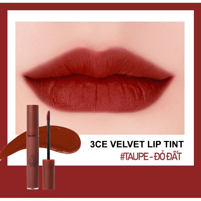 Son Kem 3CE Velvet Lip Tint Taupe 4g