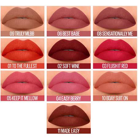 Son Kem Maybelline Sensational Dạng Lì - 01 Đỏ Tươi