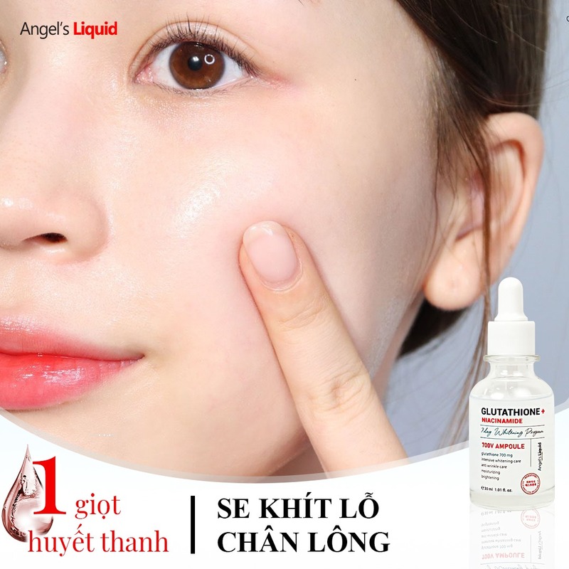 Tinh Chất Angel's Liquid Glutathione + Niacinamide 7 Days Whitening Program 700 V Ampoule Giảm Nám Truyền Trắng 30ml