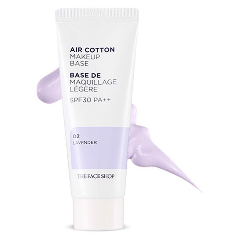 Kem Lót The Face Shop Air Cotton Makeup Base SPF30 PA++ 02 Lavender (Tím)
