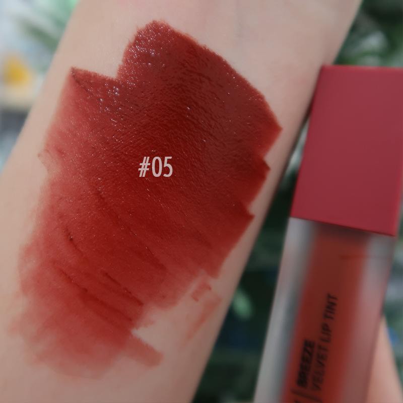 Son Kem Dearmay Breeze Velvet Lip Tint 05 Fig Shot Đỏ Nâu 4.4g 