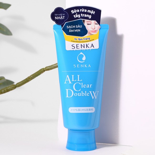 Sữa Rửa Mặt Senka All Clear Double W 2 Tác Dụng Tẩy Trang & Làm Sạch Da 120g