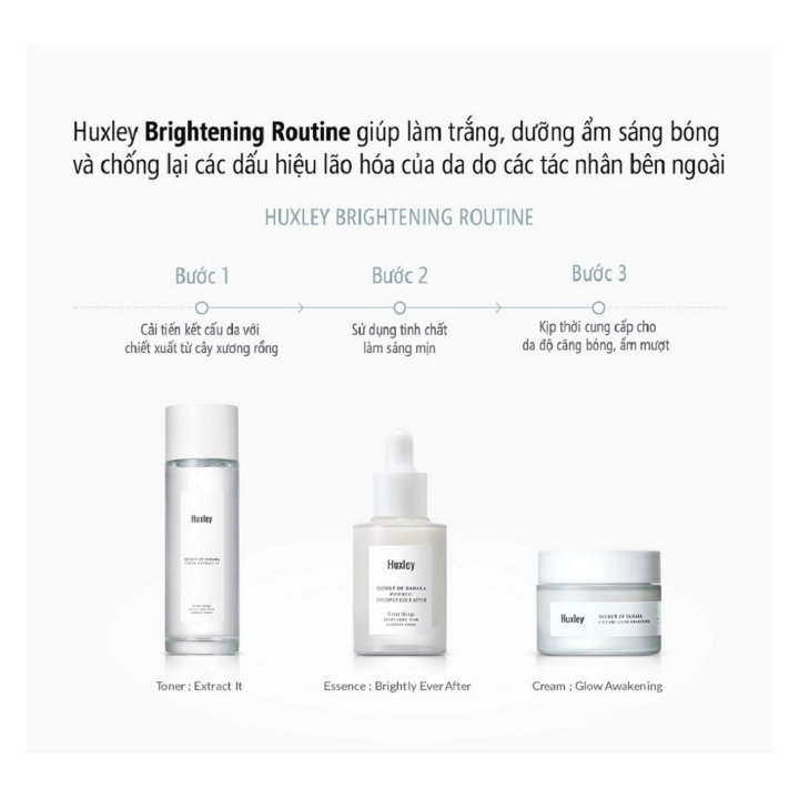Set HUXLEY Brightening Trio - Làm Sáng Da