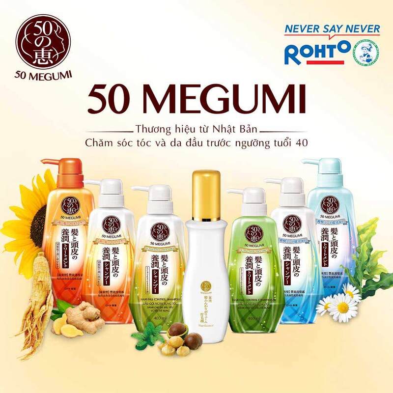 Dầu Gội 50 Megumi Ngăn Ngừa Rụng Tóc 400ml