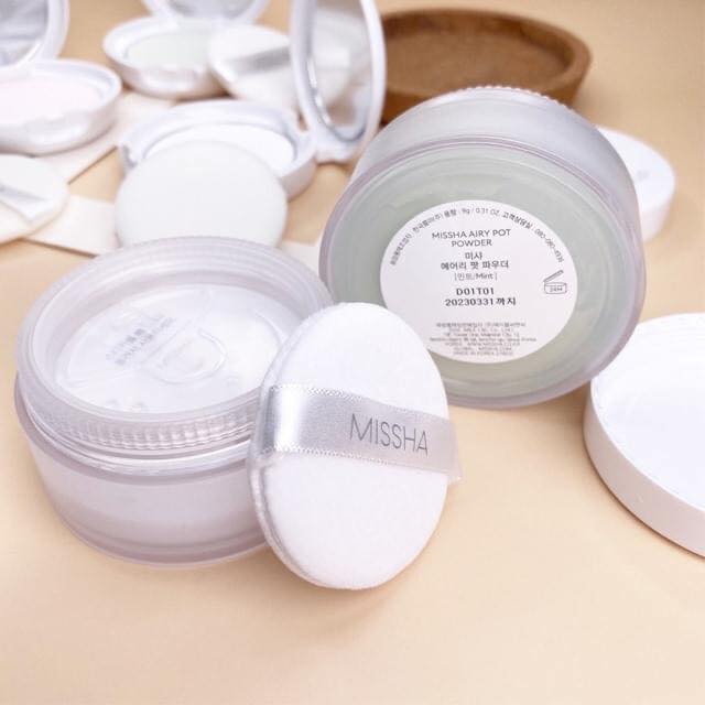Phấn Phủ Missha Airy Pot Powder Dạng Bột Kiềm Dầu, Thoáng Khí 9g