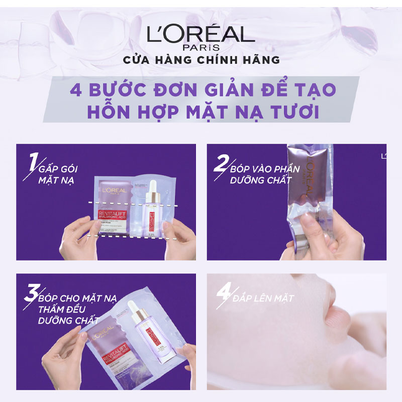 Mặt Nạ Loreal Fresh Mixed Plumping Serum Dưỡng Da Căng Mịn 33g