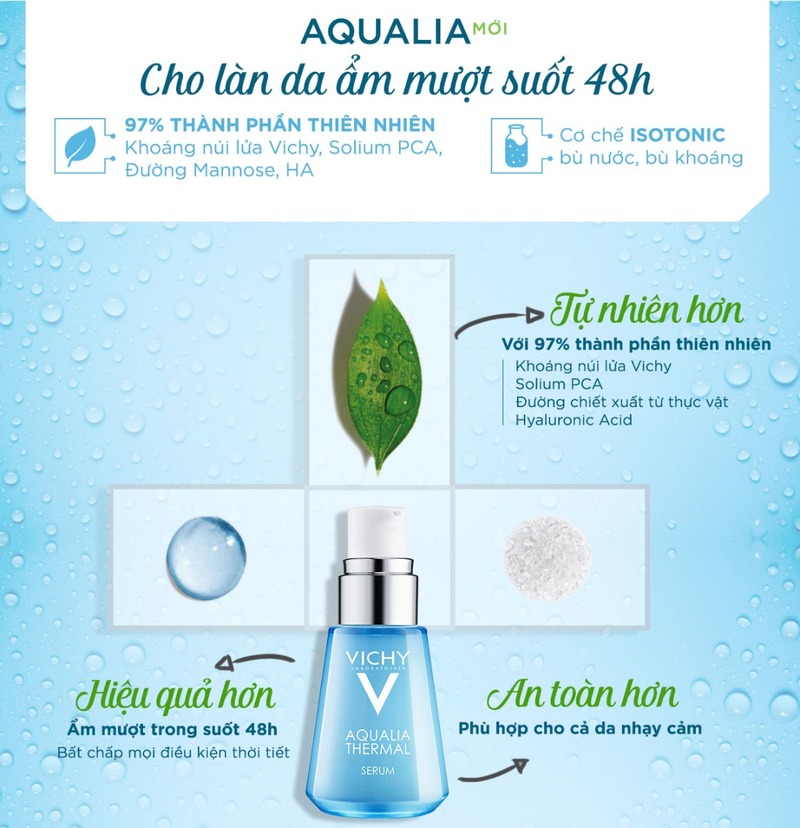 Tinh Chất Vichy Dưỡng Ẩm Chuyên Biệt Cho Da Khô, Da Nhạy Cảm 30ml