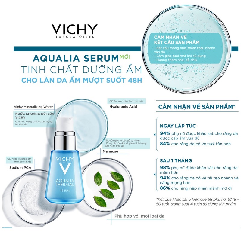 Tinh Chất Vichy Dưỡng Ẩm Chuyên Biệt Cho Da Khô, Da Nhạy Cảm 30ml