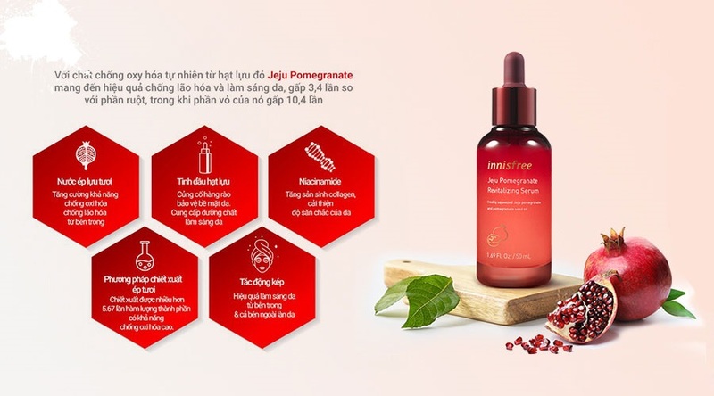 Serum Innisfree Jeju Lựu Đỏ Dưỡng Trắng Da 