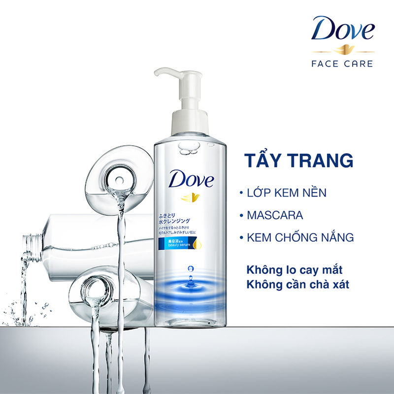 Nước Tẩy Trang Dove Micellar Cho Da Khô & Da Thường 235ml