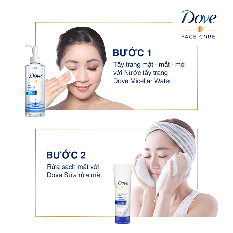 Nước Tẩy Trang Dove Micellar Cho Da Khô & Da Thường 235ml