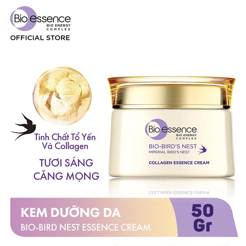 Kem Dưỡng Bio-essence Bio-Birds's Nest Collagen Essence Cream Dưỡng Da Tươi Sáng Căng Mọng 50g